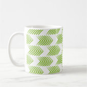 Groen driehoekspatroon koffiemok (Links)