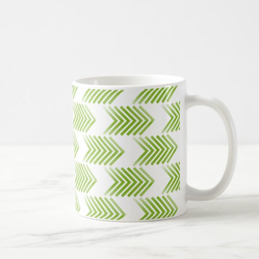 Groen driehoekspatroon koffiemok (Rechts)