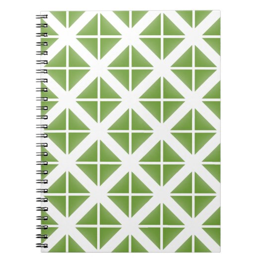 Groen driehoekspatroon notitieboek (Voorkant)