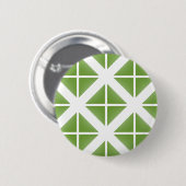Groen driehoekspatroon ronde button 5,7 cm (Voorkant /achterkant)
