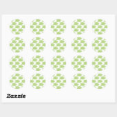 Groen driehoekspatroon ronde sticker (Vel)