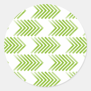 Groen driehoekspatroon ronde sticker