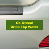 Groen! Drink Tap Water Bumpersticker (Op auto)