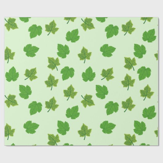 Groen druivenblad cadeaupapier (Vlak)