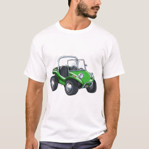 Groen Dunebuggy-uitzicht vooraan T-shirt