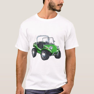Groen Dunebuggy-uitzicht vooraan T-shirt