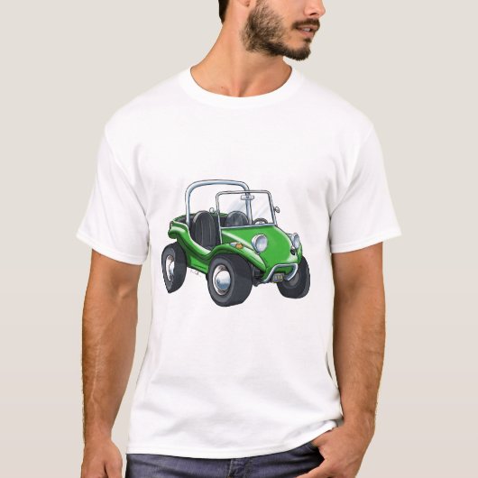 Groen Dunebuggy-uitzicht vooraan T-shirt (Voorkant)
