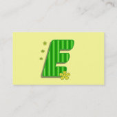 groen E-monogram Visitekaartje (Achterkant)