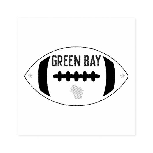 Groen eBay-thema Football Rubberstempel (Afrduk)