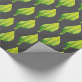Groen eco-natuur bladerontwerp cadeaupapier (Hoek)