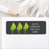 Groen eco-natuur bladerontwerp etiket (Insitu)