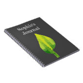 Groen eco-natuur bladerontwerp notitieboek (Rechterzijde)