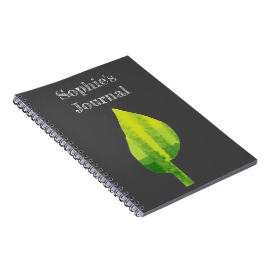 Groen eco-natuur bladerontwerp notitieboek (Rechterzijde)