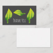 Groen eco-natuur bladerontwerp notitiekaartje (Voorkant / Achterkant)