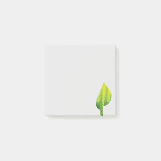 Groen eco-natuur bladerontwerp post-it® notes (Voorkant)