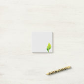 Groen eco-natuur bladerontwerp post-it® notes (Op bureau)