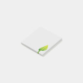 Groen eco-natuur bladerontwerp post-it® notes (Schuin)