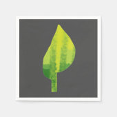 Groen eco-natuur bladerontwerp servet (Voorkant)