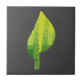 Groen eco-natuur bladerontwerp tegeltje (Voorkant)