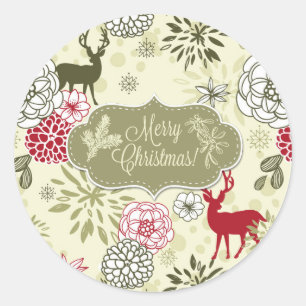  groen/edelherten vakantie Sticker