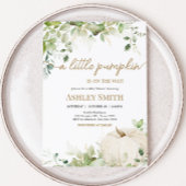 groen een beetje pompoen Baby shower Kaart