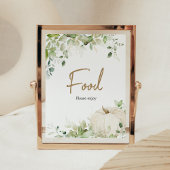 groen een beetje pompoen voedsel Baby shower Poster