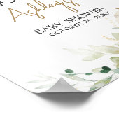 groen een beetje pompoen welkom baby douche poster (Hoek)