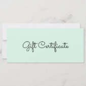 Groen eenvoudig bedrijfscadeaubon (Voorkant)
