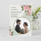 Groen Eenvoudig Bewaar de Datum  Kaart (Staand voorkant)