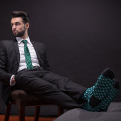 Groen Eenvoudig Bowling Pin Ontwerp Stropdas