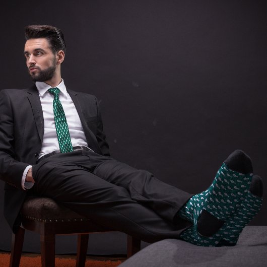 Groen Eenvoudig Bowling Pin Ontwerp Stropdas