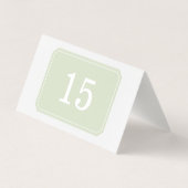 Groen eenvoudig Elegant Folded Table Kaart (Achterkant)