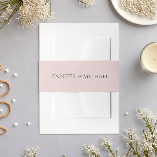 Groen Eenvoudig Elegant Huwelijk Uitnodigingen Wikkel