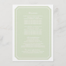 Groen eenvoudig Elegant Informatie Kaart