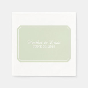 Groen eenvoudig elegant papier Napels Servetten