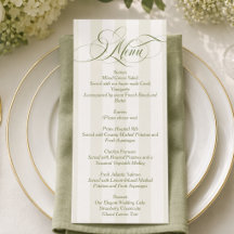 Groen Eenvoudig Elegant Script Bruiloft