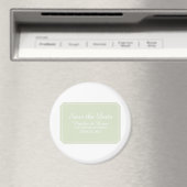 Groen eenvoudig Elegant sparen de Datum Magneet (Insitu (Vaatwasser))