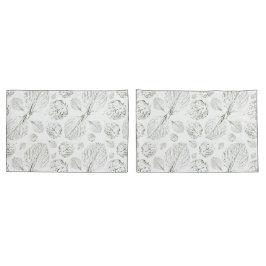 Groen Eenvoudig getextureerd blad patroon Modern Kussensloop