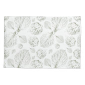 Groen Eenvoudig getextureerd blad patroon Modern Kussensloop (Achterkant-Links)