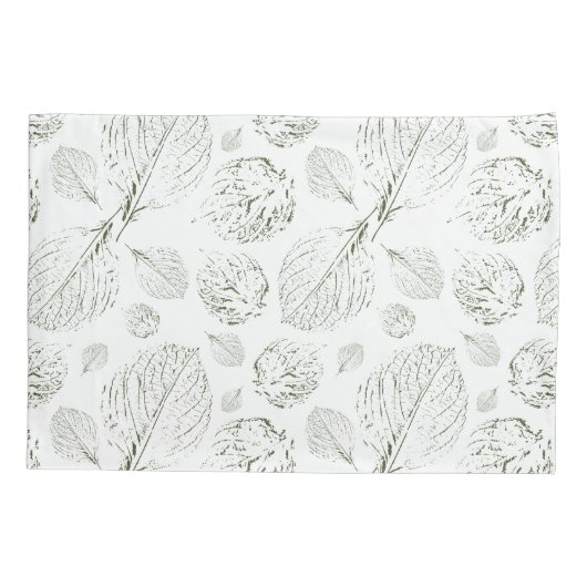 Groen Eenvoudig getextureerd blad patroon Modern Kussensloop (Achterkant-Links)