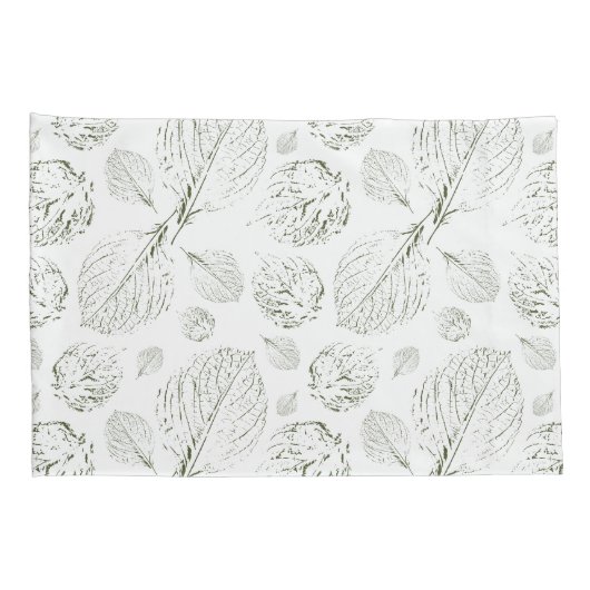 Groen Eenvoudig getextureerd blad patroon Modern Kussensloop (Achterkant-Rechts)