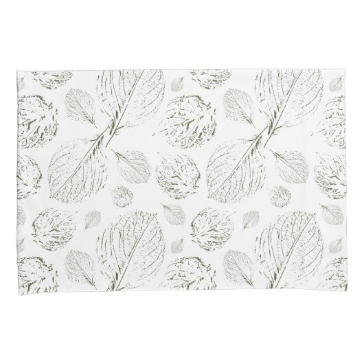 Groen Eenvoudig getextureerd blad patroon Modern Kussensloop (Voorkant-Rechts)