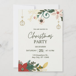 Groen Eenvoudig Kerstfeest Kaart