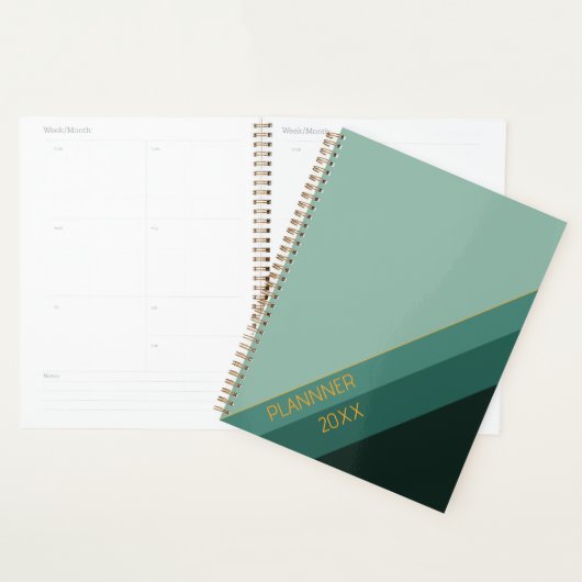 Groen eenvoudig minimalistisch planner (Display)