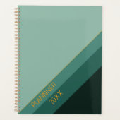 Groen eenvoudig minimalistisch planner (Voorkant)