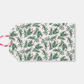 Groen Eenvoudig Modern Lettering Vrolijk Kerstfees Cadeaulabel (Achterkant Horizontaal)