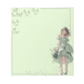 Groen Eenvoudig Schattige Anime Boho Notitieblok (Voorkant)