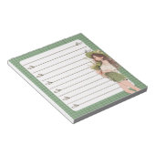 Groen Eenvoudig Schattige Anime Boho Notitieblok (Schuin)