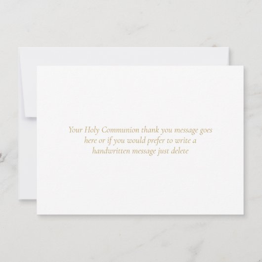 Groen Eerst Heilige Communie Gouden Bedankt (Achterkant)
