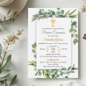 Groen Eerste Communie in Spaans Schattige Kelk Kaart